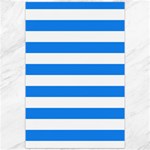 Horizontal Stripes - White and Dodger Blue Canvas 20  x 30 
