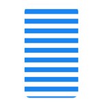 Horizontal Stripes - White and Dodger Blue Memory Card Reader (Rectangular)