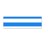 Horizontal Stripes - White and Dodger Blue Sticker (Bumper)