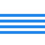 Horizontal Stripes - White and Dodger Blue YOU ARE INVITED 3D Greeting Card (8x4)