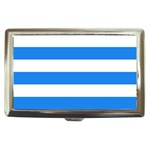 Horizontal Stripes - White and Dodger Blue Cigarette Money Case