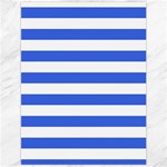 Horizontal Stripes - White and Royal Blue Canvas 12  x 16 
