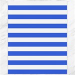 Horizontal Stripes - White and Royal Blue Canvas 16  x 20 