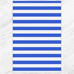 Horizontal Stripes - White and Royal Blue Canvas 24  x 36 