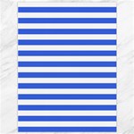 Horizontal Stripes - White and Royal Blue Canvas 36  x 48 