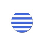Horizontal Stripes - White and Royal Blue Golf Ball Marker (10 pack)
