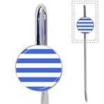 Horizontal Stripes - White and Royal Blue Book Mark
