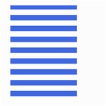 Horizontal Stripes - White and Royal Blue Large Garden Flag (Two Sides)