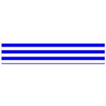 Horizontal Stripes - White and Blue Flano Scarf (Small)
