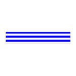 Horizontal Stripes - White and Blue Flano Scarf (Mini)