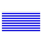 Horizontal Stripes - White and Blue Satin Shawl