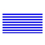 Horizontal Stripes - White and Blue Satin Wrap