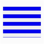 Horizontal Stripes - White and Blue Small Glasses Cloth (2 Sides)