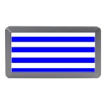 Horizontal Stripes - White and Blue Memory Card Reader (Mini)