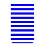 Horizontal Stripes - White and Blue Memory Card Reader (Rectangular)
