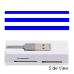 Horizontal Stripes - White and Blue Memory Card Reader (Stick)