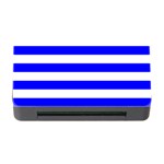Horizontal Stripes - White and Blue Memory Card Reader with CF