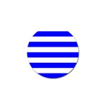 Horizontal Stripes - White and Blue Golf Ball Marker (10 pack)