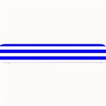Horizontal Stripes - White and Blue Small Bar Mat