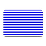 Horizontal Stripes - White and Blue Small Doormat