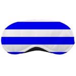 Horizontal Stripes - White and Blue Sleeping Mask