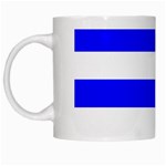 Horizontal Stripes - White and Blue White Mug