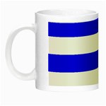 Horizontal Stripes - White and Blue Night Luminous Mug