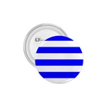 Horizontal Stripes - White and Blue 1.75  Button