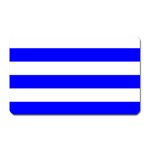 Horizontal Stripes - White and Blue Magnet (Rectangular)