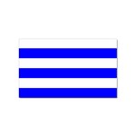 Horizontal Stripes - White and Blue Sticker Rectangular (10 pack)