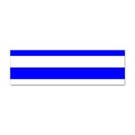 Horizontal Stripes - White and Blue Sticker (Bumper)