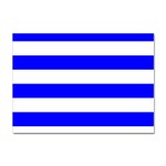 Horizontal Stripes - White and Blue Sticker A4 (10 pack)