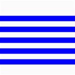Horizontal Stripes - White and Blue 5  x 7  Photo Cards