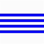 Horizontal Stripes - White and Blue 4  x 8  Photo Cards