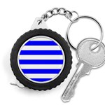 Horizontal Stripes - White and Blue Measuring Tape