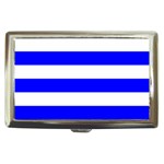 Horizontal Stripes - White and Blue Cigarette Money Case