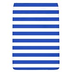 Horizontal Stripes - White and Cerulean Blue Removable Flap Cover (S)