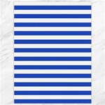 Horizontal Stripes - White and Cerulean Blue Canvas 36  x 48 