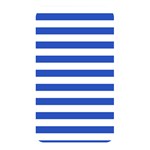 Horizontal Stripes - White and Cerulean Blue Memory Card Reader (Rectangular)