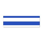 Horizontal Stripes - White and Cerulean Blue Sticker Bumper (100 pack)