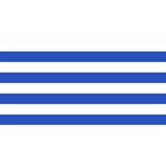 Horizontal Stripes - White and Cerulean Blue YOU ARE INVITED 3D Greeting Card (8x4)