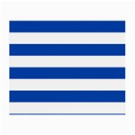 Horizontal Stripes - White and Cobalt Blue Small Glasses Cloth