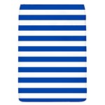 Horizontal Stripes - White and Cobalt Blue Removable Flap Cover (S)