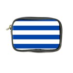 Horizontal Stripes - White and Cobalt Blue Coin Purse