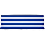 Horizontal Stripes - White and Cobalt Blue Body Pillow Case Dakimakura (Two Sides)