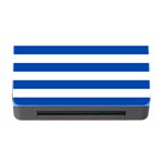 Horizontal Stripes - White and Cobalt Blue Memory Card Reader with CF