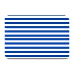 Horizontal Stripes - White and Cobalt Blue Plate Mat