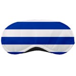 Horizontal Stripes - White and Cobalt Blue Sleeping Mask