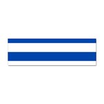 Horizontal Stripes - White and Cobalt Blue Sticker (Bumper)