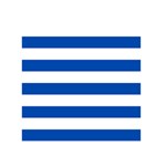 Horizontal Stripes - White and Cobalt Blue Greeting Card 5  x 7 
